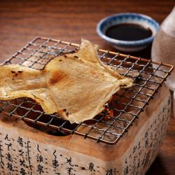 Grilled stingray fin