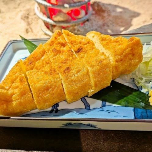Grilled triangular fried tofu