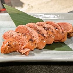 Broiled marinated cod roe