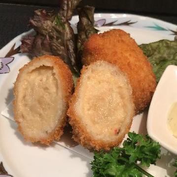 Rich and creamy crab miso croquettes