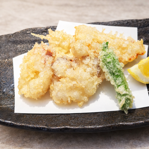 Live octopus tempura