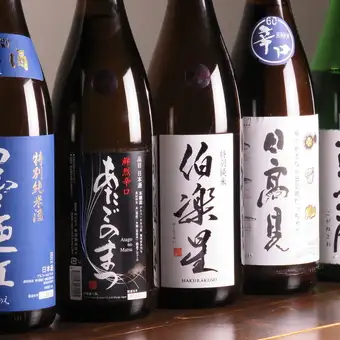 【５】東北中心の地酒１２種が飲める大人のプレミアム飲み放題120分付き、夏の人気料理９品
