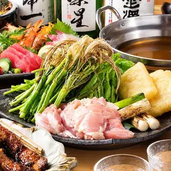 [1] 我們廣受歡迎的秋冬宴席套餐，包含招牌仙台芹菜火鍋 ★ 8 道菜 + 120 分鐘暢飲