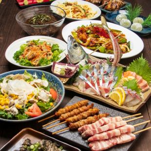 ≪鍋なし≫竹乃屋祇園店おススメ宴会コース５５００円【2H飲み放題付】