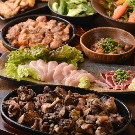 【手軽に地鶏の旨味を知る！◆3000単品コース】全8品２時間飲放題付4000円税込