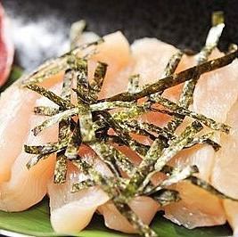 ササミ刺し／ササミわさび醤油和え