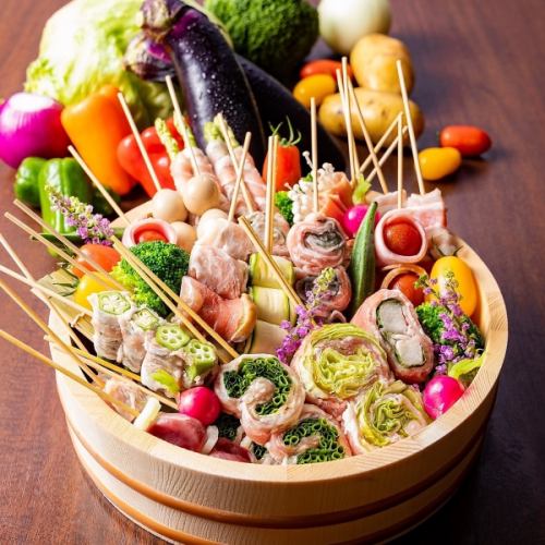 Vegetable roll skewers x all-you-can-eat!