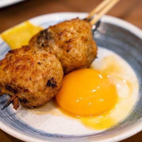 Tsukune (with egg yolk)