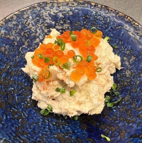 Salmon and salmon roe in Hokkaido potato salad