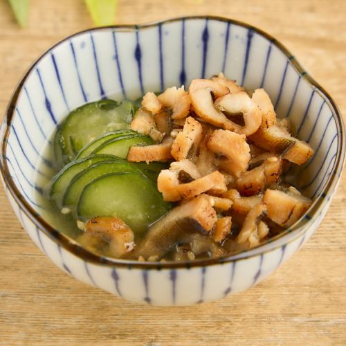 Conger eel and cucumber