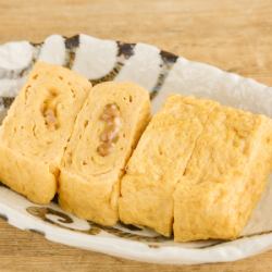 Rolled egg (with natto)