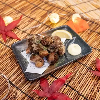 Deep-fried shiitake mushrooms