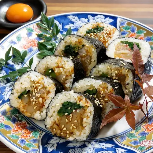 〈じごろ流〉 甘辛海鮮ユッケのキンパ