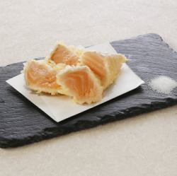 Salmon rare tempura