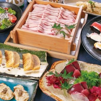 三元豚の蒸篭蒸しコース◇5,490円＜飲み放題付き＞※クーポンご利用で500円引き