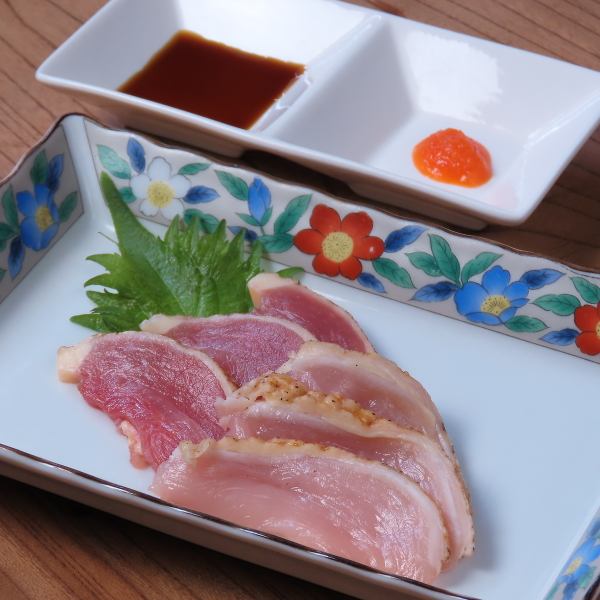 【贅沢な薩摩地鶏♪】薩摩地鶏を使った「タタキ」