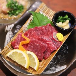 Horse sashimi, lean meat sashimi