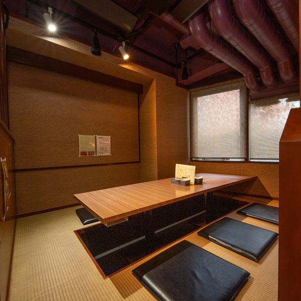 Tatami seating is available.Our spacious tatami seating is also popular with families with children! You can stretch your legs and relax while enjoying your meal. Of course, these seats are also recommended for banquets!