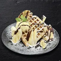 チョコバナナワッフル