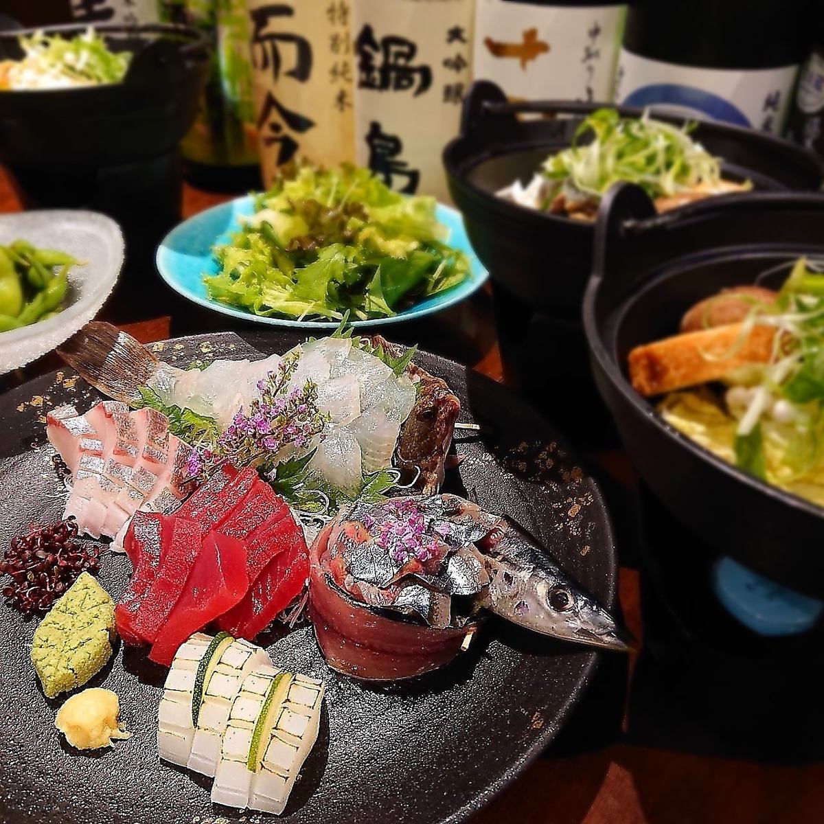 We offer daily recommended sashimi such as black sea bream, large tuna, wild hamachi, etc.◎
