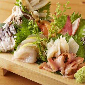 Assortment of 6 kinds of shellfish sashimi today