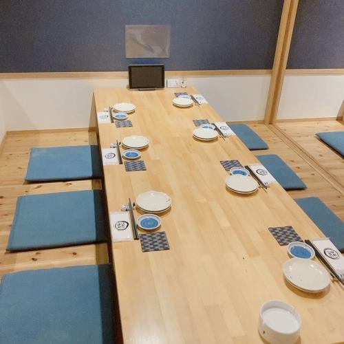 Complete private room with sunken kotatsu table for up to 12 people