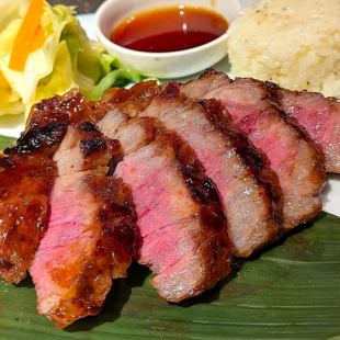 Charcoal grilled beef ribs