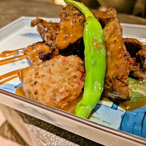 鶏とろレバー炭火焼