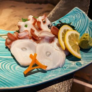 北海道産　活タコ刺し