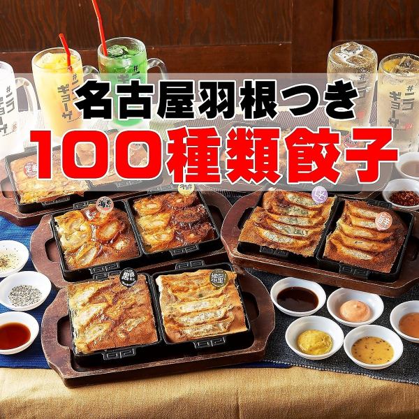 【名古屋羽根付き餃子】　10種の餃子×10種のタレ