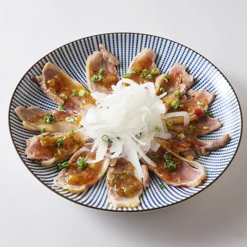 雞肉塔塔基佐香醋薄片
