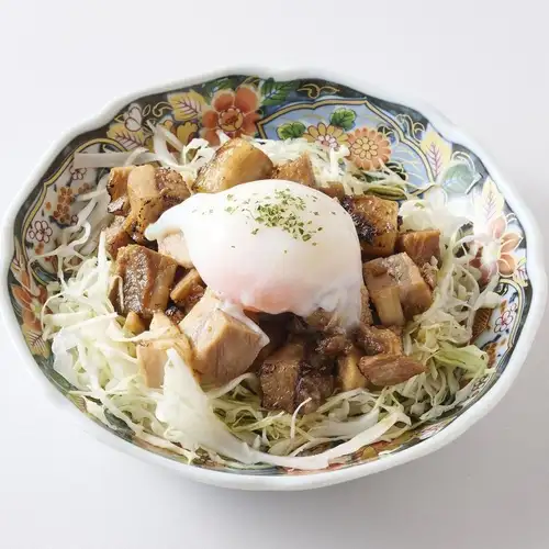 煎豬肉和雞蛋