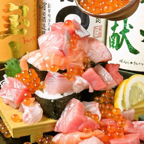 Very popular spilled sushi 880 yen