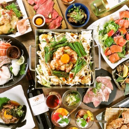 NEW★Incredible variety! “All-you-can-eat x all-you-can-drink course” 5,000 yen for men/4,500 yen for women *Non-alcoholic all-you-can-drink also available♪