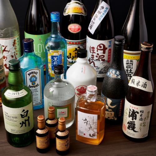 九州各地の焼酎豊富に♪