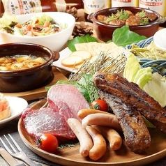 《2H all-you-can-drink included: 8 dishes in total》Luxurious meat dishes of chicken and wagyu beef! ``Double meat course'' 5,000 yen