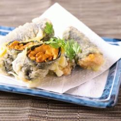 Raw sea urchin tempura