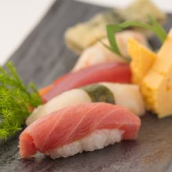 Assortment of 3 meat sushi