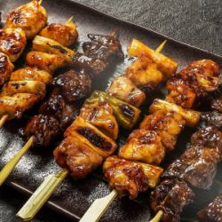 Assortment of six kinds of skewers
