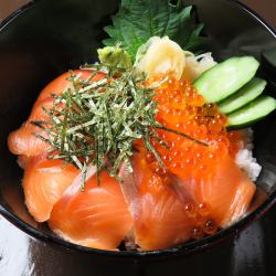 Salmon salmon roe bowl