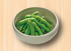 Edamame and chilled tofu from Nakasatsunai