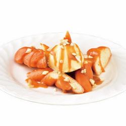 Soy milk fried bread ice cream (caramel nut)