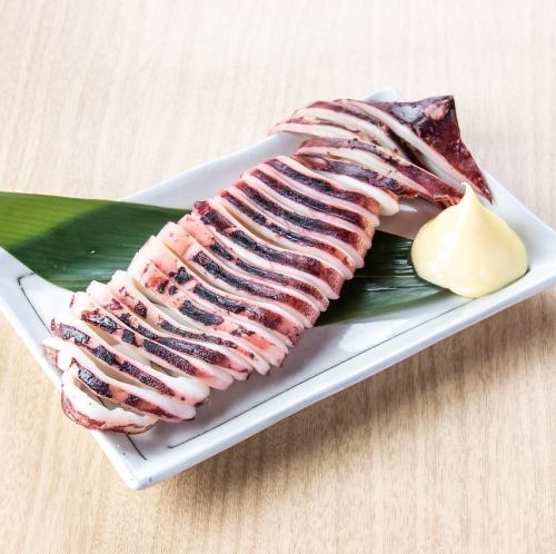 和牛鉄板ステーキ/烏賊丸焼き