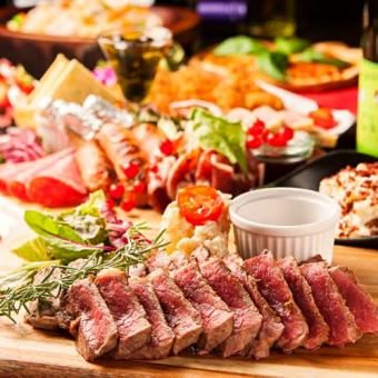 ◇ Excellent value for money! ◇ All-you-can-eat and drink meat bar menu including roast beef for 120 minutes! 3980 yen ⇒ 2980 yen!