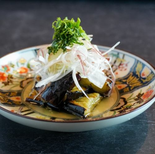 たっぷり薬味の揚げナス焼き