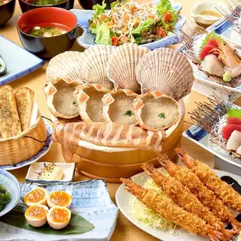 ★海鮮三昧 磯丸コース★【エビ反りコース】+90分飲み放題◆4800円(税込)