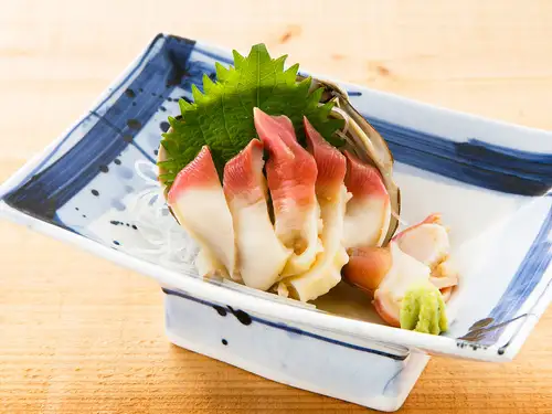 活ホッキ貝刺し