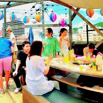 【エキニシの屋上で飲み放題コース】６名以上！最大5時間5000円飲み放題