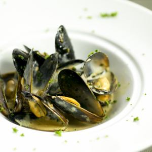 Mussels white wine steamed