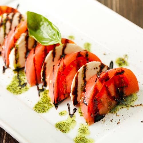 Fresh mozzarella and tomato caprese